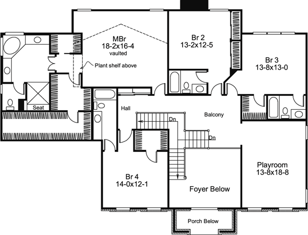 Colonial Traditional Level Two of Plan 90198