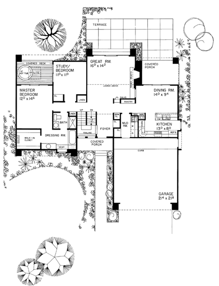 House Plan 90200 First Level Plan