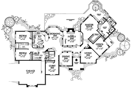 House Plan 90207 First Level Plan