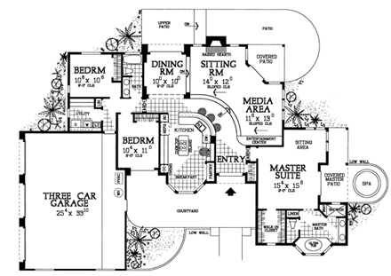 House Plan 90212 First Level Plan