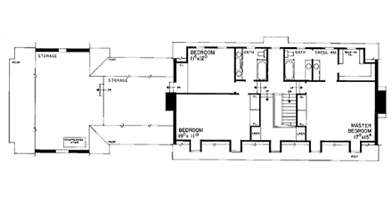 House Plan 90219 Second Level Plan