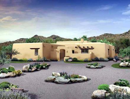 Santa Fe Southwest Elevation of Plan 90231