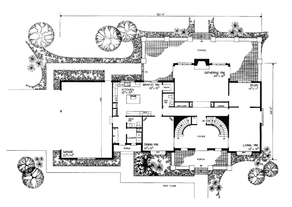 Colonial European Southern Level One of Plan 90232