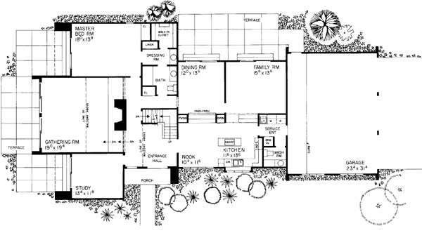 Contemporary Level One of Plan 90238