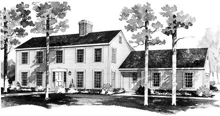 Colonial Elevation of Plan 90241