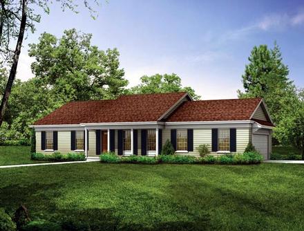 Country Ranch Elevation of Plan 90243