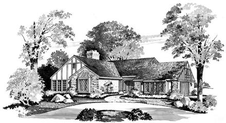 One-Story Ranch Elevation of Plan 90249