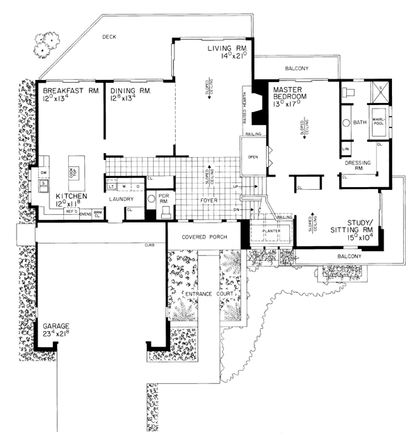 Contemporary Level One of Plan 90254