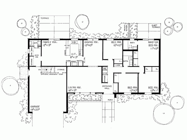 Ranch Level One of Plan 90257