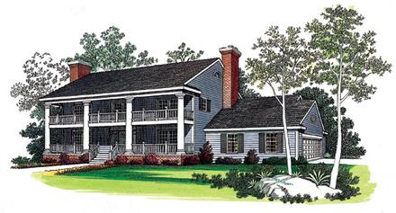 Southern Elevation of Plan 90265