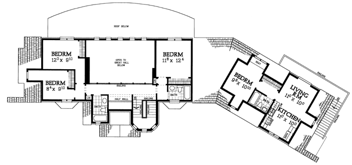 House Plan 90266 Level Two
