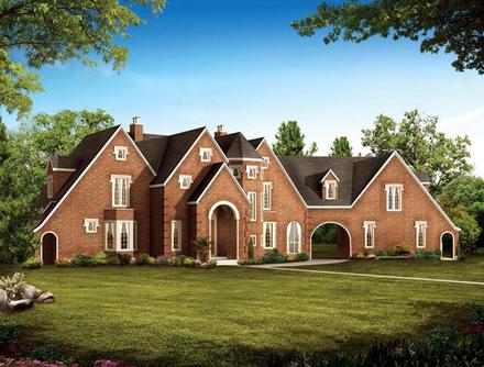 European Traditional Elevation of Plan 90266