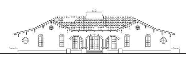 Southwest Rear Elevation of Plan 90268