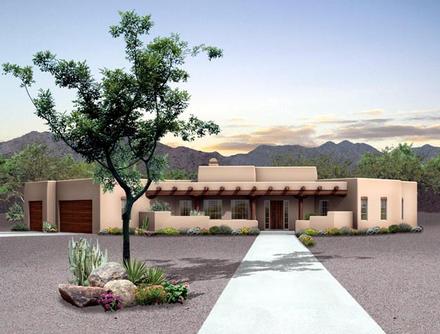 Santa Fe Southwest Elevation of Plan 90273