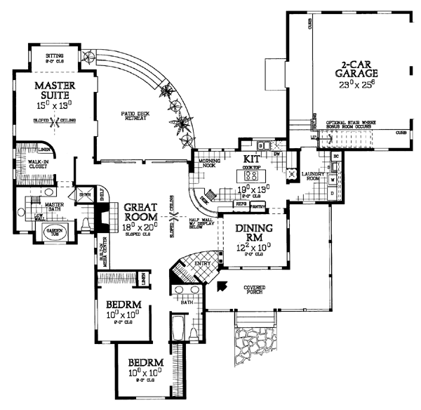 Country Farmhouse Victorian Level One of Plan 90277