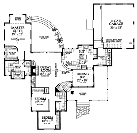 House Plan 90277 First Level Plan