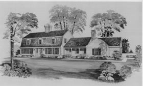 Colonial Elevation of Plan 90278