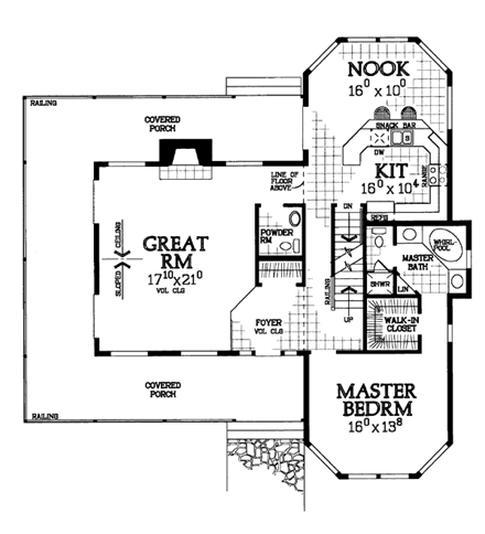 House Plan 90281 First Level Plan