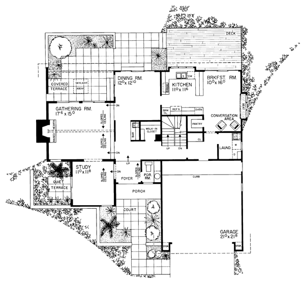 Contemporary Level One of Plan 90296