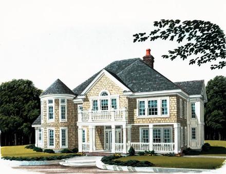 Country Craftsman Elevation of Plan 90308