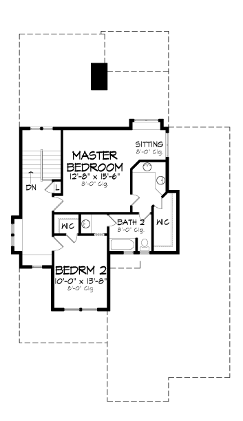 House Plan 90309 Second Level Plan