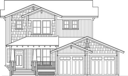 Country Craftsman Elevation of Plan 90310