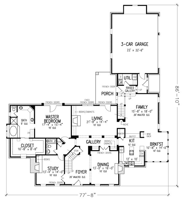 Cape Cod Colonial Level One of Plan 90320