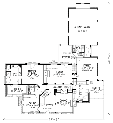 House Plan 90320 First Level Plan