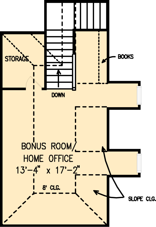 Country Craftsman Alternate Level Two of Plan 90332