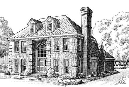 Colonial Elevation of Plan 90351