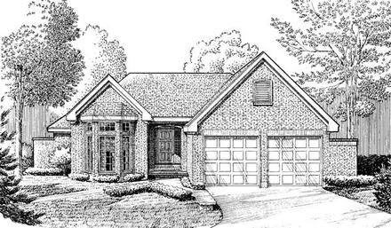 Contemporary European One-Story Elevation of Plan 90352