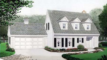 Cape Cod Contemporary Elevation of Plan 90355