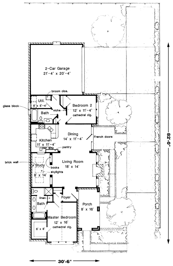 Cabin Contemporary Craftsman European One-Story Level One of Plan 90356