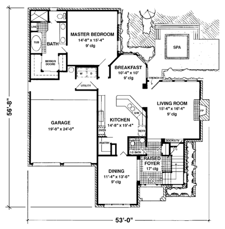 House Plan 90357 First Level Plan