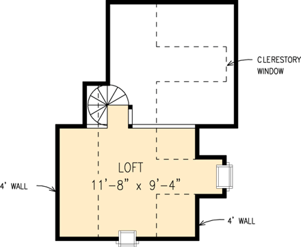 House Plan 90366 Second Level Plan