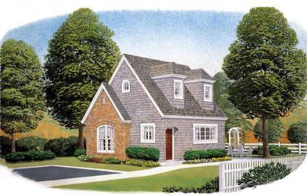 Cottage Narrow Lot Elevation of Plan 90366