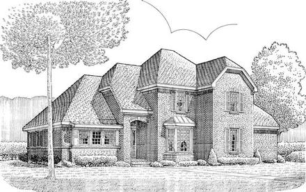 Tudor Elevation of Plan 90371