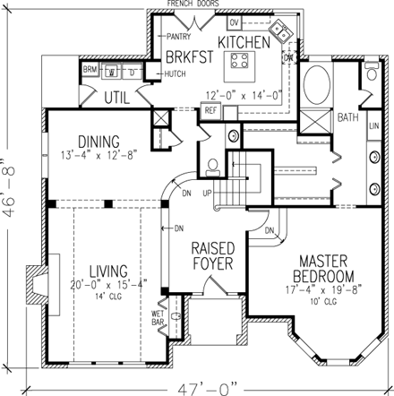 House Plan 90375 First Level Plan