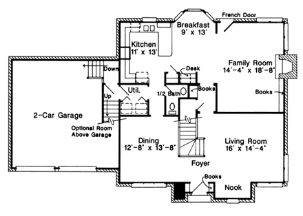 House Plan 90376 First Level Plan