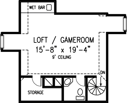 Country European One-Story Level Two of Plan 90379