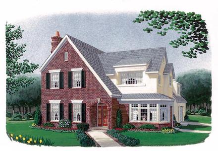 Contemporary Craftsman European Elevation of Plan 90397