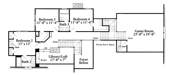 European Farmhouse Level Two of Plan 90399