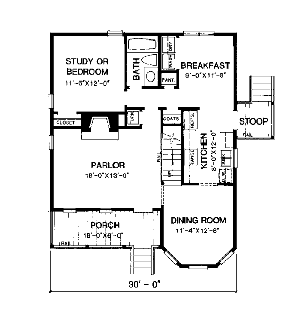 Craftsman Farmhouse Southern Level One of Plan 90406