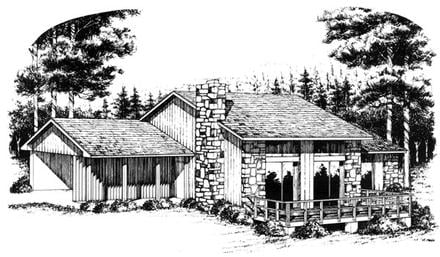 Contemporary Elevation of Plan 90418