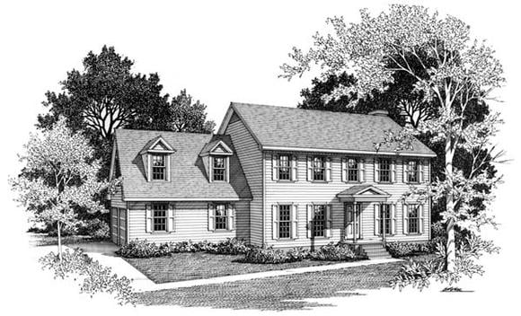 House Plan 90449 Elevation