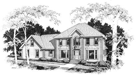 Colonial Elevation of Plan 90450