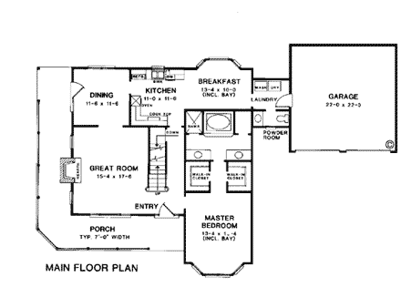 House Plan 90452 First Level Plan
