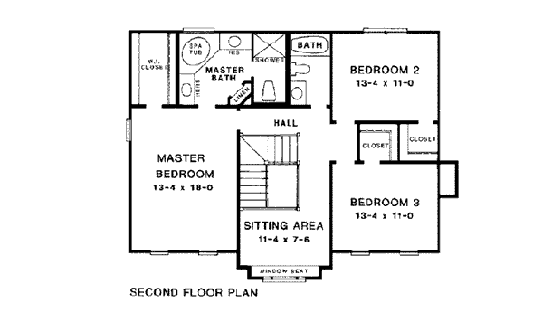 Country Farmhouse Southern Level Two of Plan 90458