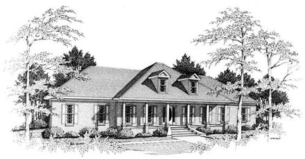 Colonial Elevation of Plan 90461