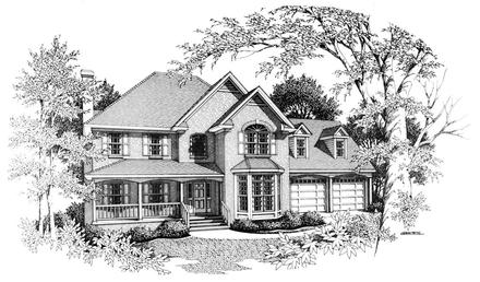 Country Tudor Elevation of Plan 90463